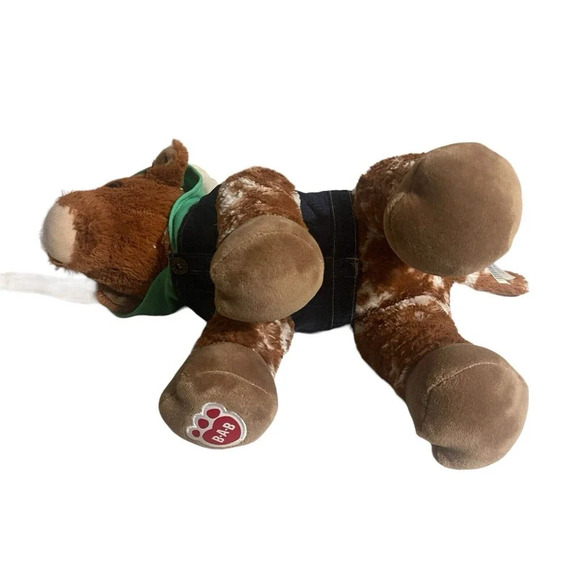 Build A Bear Longhorn Cow Brown & White Spotted Bull Plush With Outfit - Picture 13 of 13